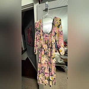 H&M Multicolor Floral Long Sleeve Dress